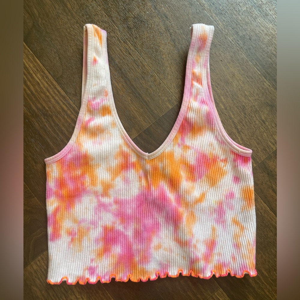 Tie-Dye Pink and Orange Women's Top